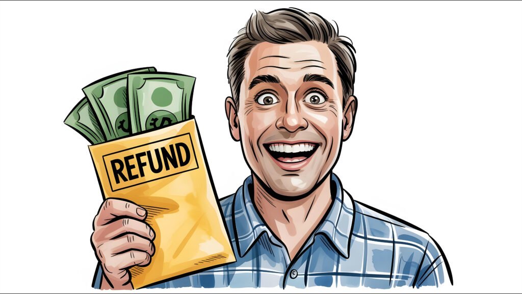 Infographic explaining tax refunds in Kenya, showing refund types (VAT, Income Tax, Excise Duty), iTax application steps, and Finance Bill 2025 updates.