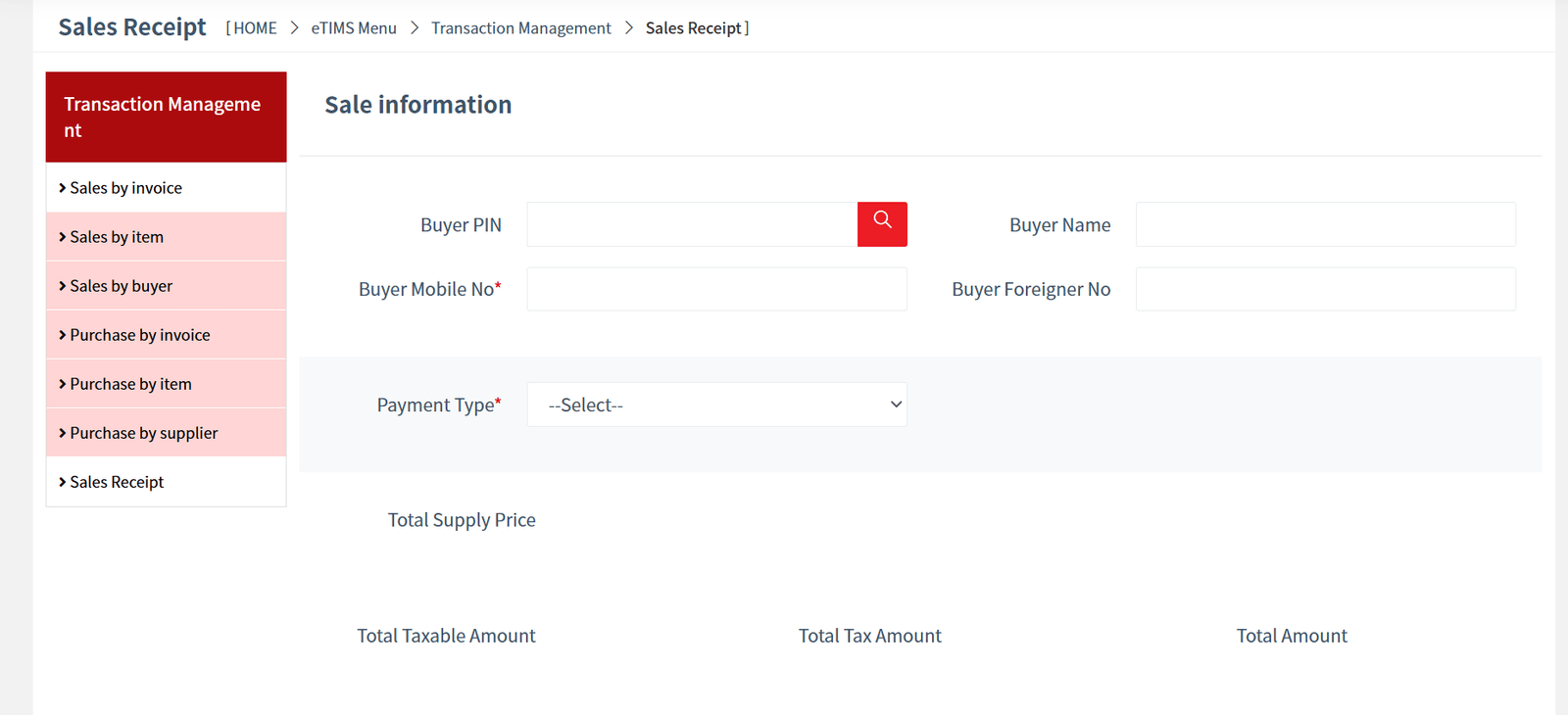 Screenshot of entering customer KRA PIN and mobile number when creating an invoice using ETIMS in Kenya.